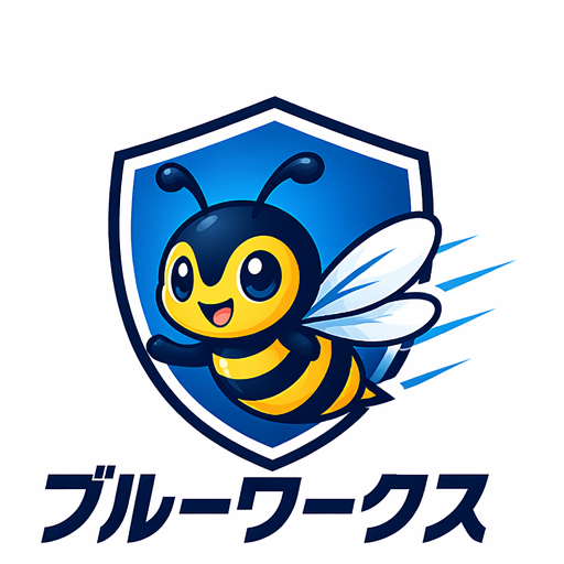 ブルーワークスのハチロゴ